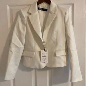 Zara Women's White Blazer Jacket
